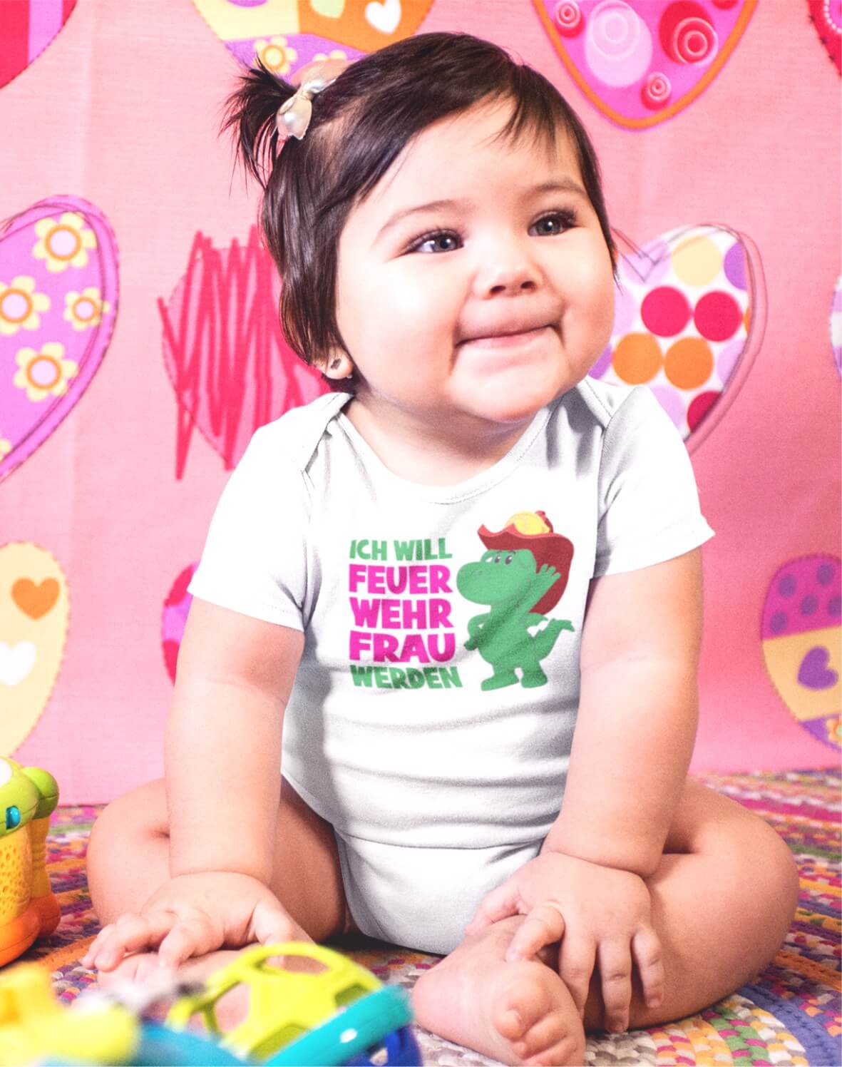 Baby Strampler Feuerwehrfrau