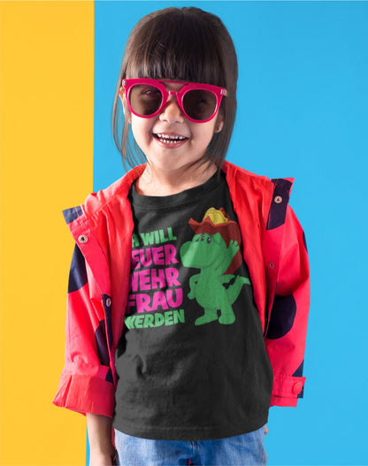 Kinder T-Shirt Feuerwehrfrau