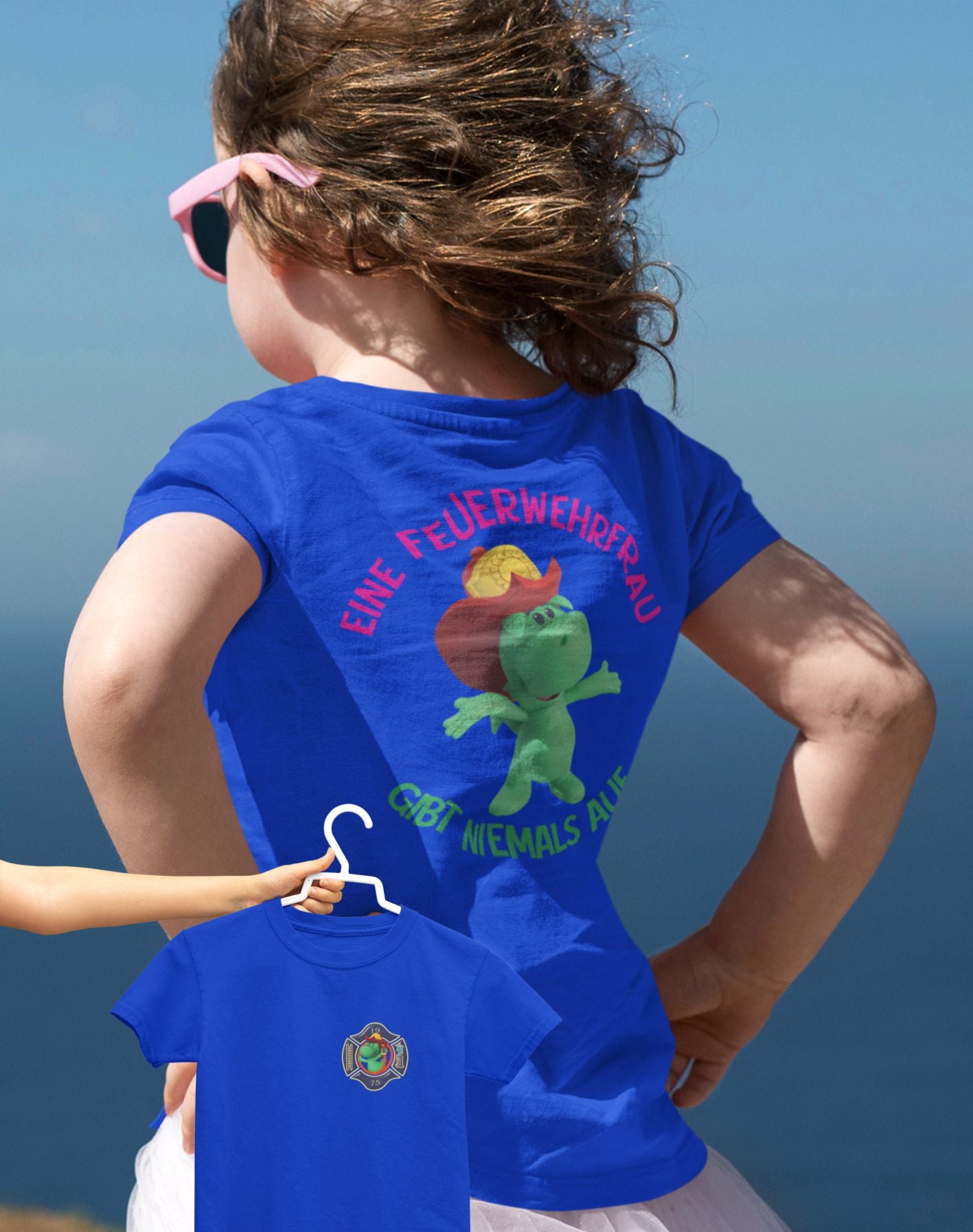 Kinder T-Shirt Eine Feuerwehrfrau gibt nie auf