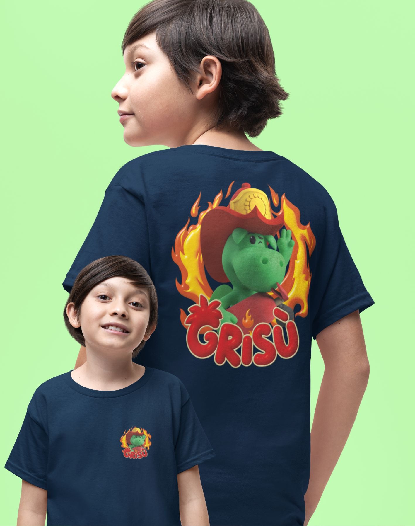Kinder T-Shirt Grisu in Flames
