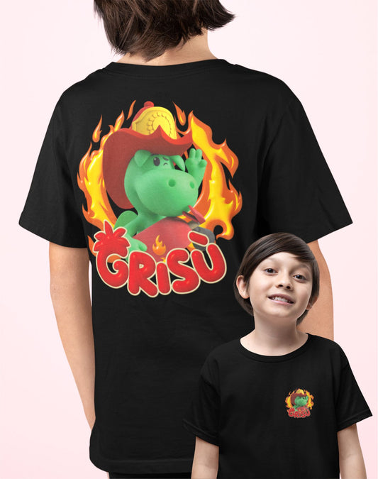 Kinder T-Shirt Grisu in Flames