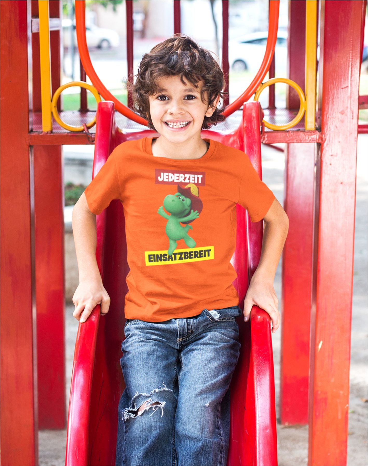 Kinder T-Shirt Jederzeit Einsatzbereit